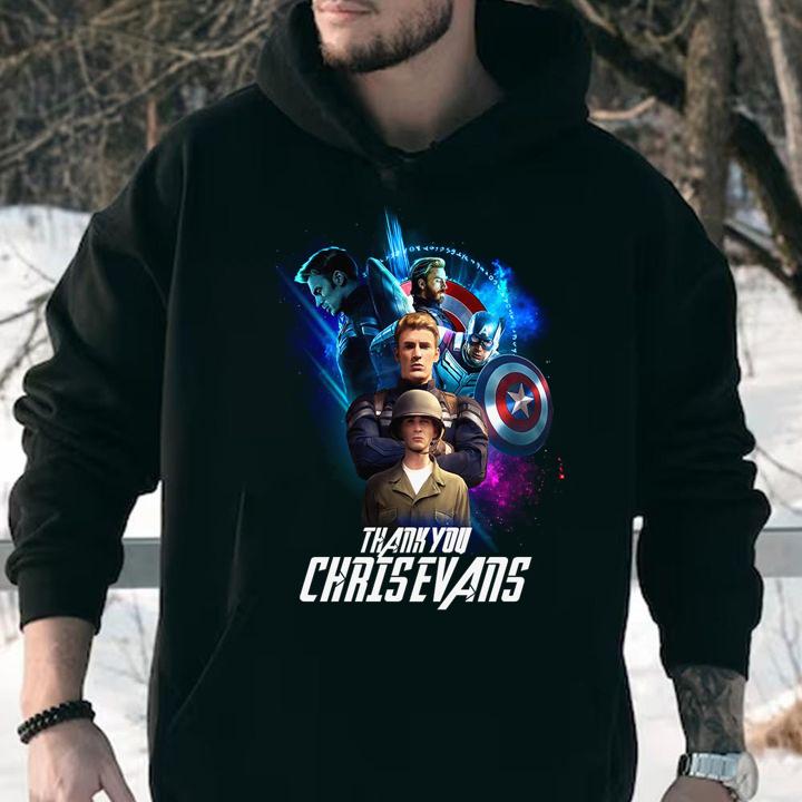 Captain America thank you Chris Evans t-shirt hoodie