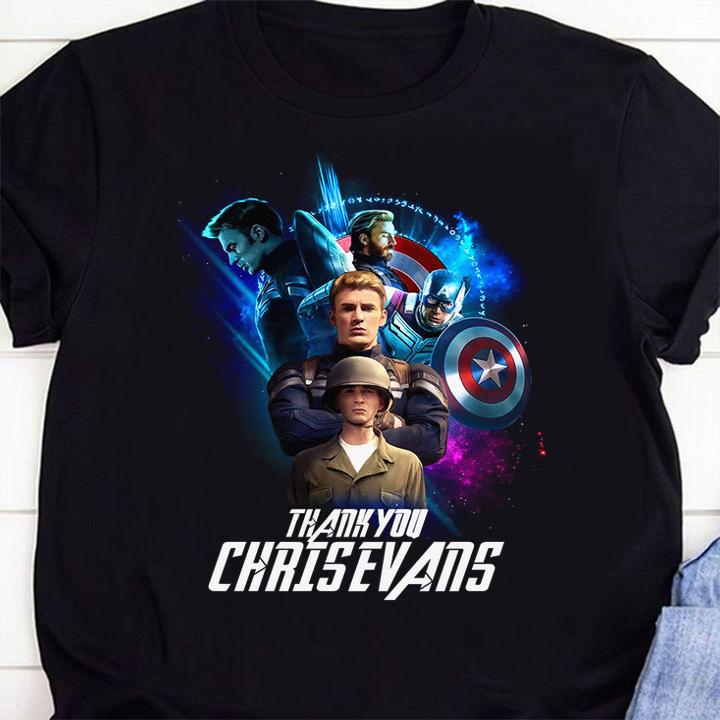 Captain America thank you Chris Evans t-shirt shirt