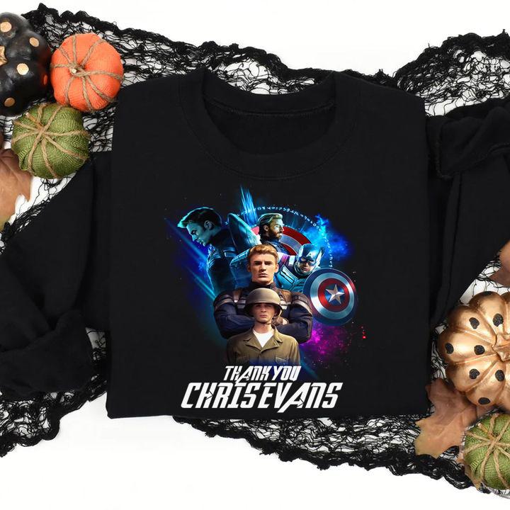 Captain America thank you Chris Evans t-shirt sweatshirt