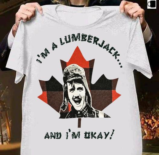 Im A Lumberjack And Im Okay 1995 Monty Pythons Flying Circus Vintage t-shirt shirt