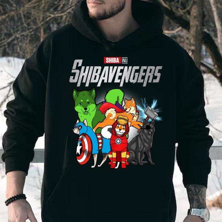 Marvel Avengers Endgame Shiba Inu Shibavengers t-shirt hoodie