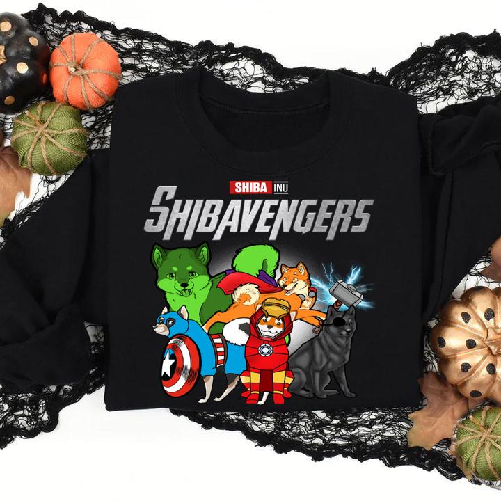 Marvel Avengers Endgame Shiba Inu Shibavengers t-shirt sweatshirt