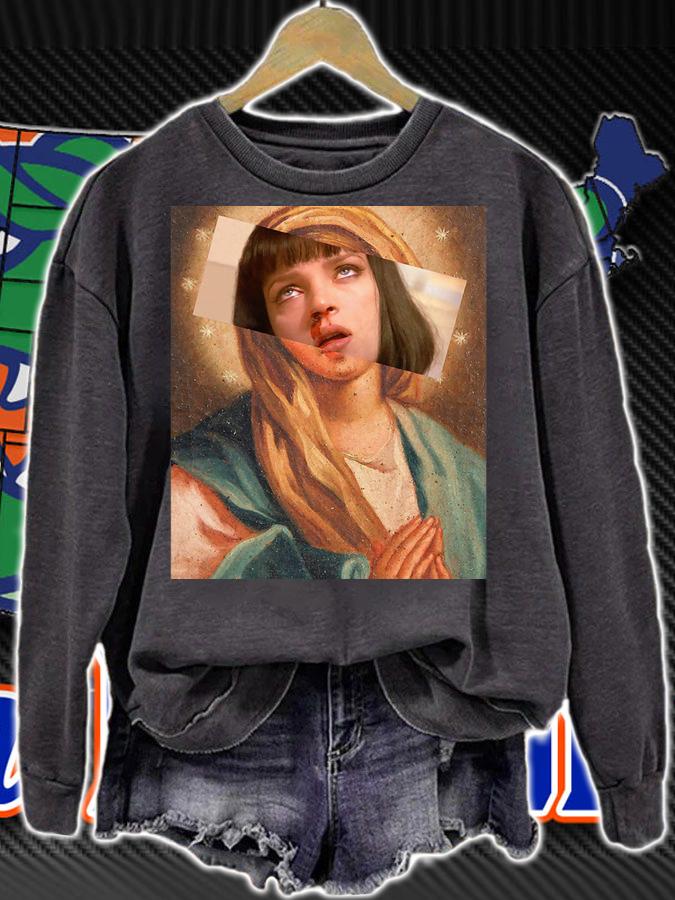 Ave Mia Saint Mia Pulp Fiction Art By Doug Rickard t-shirt sweatshirt