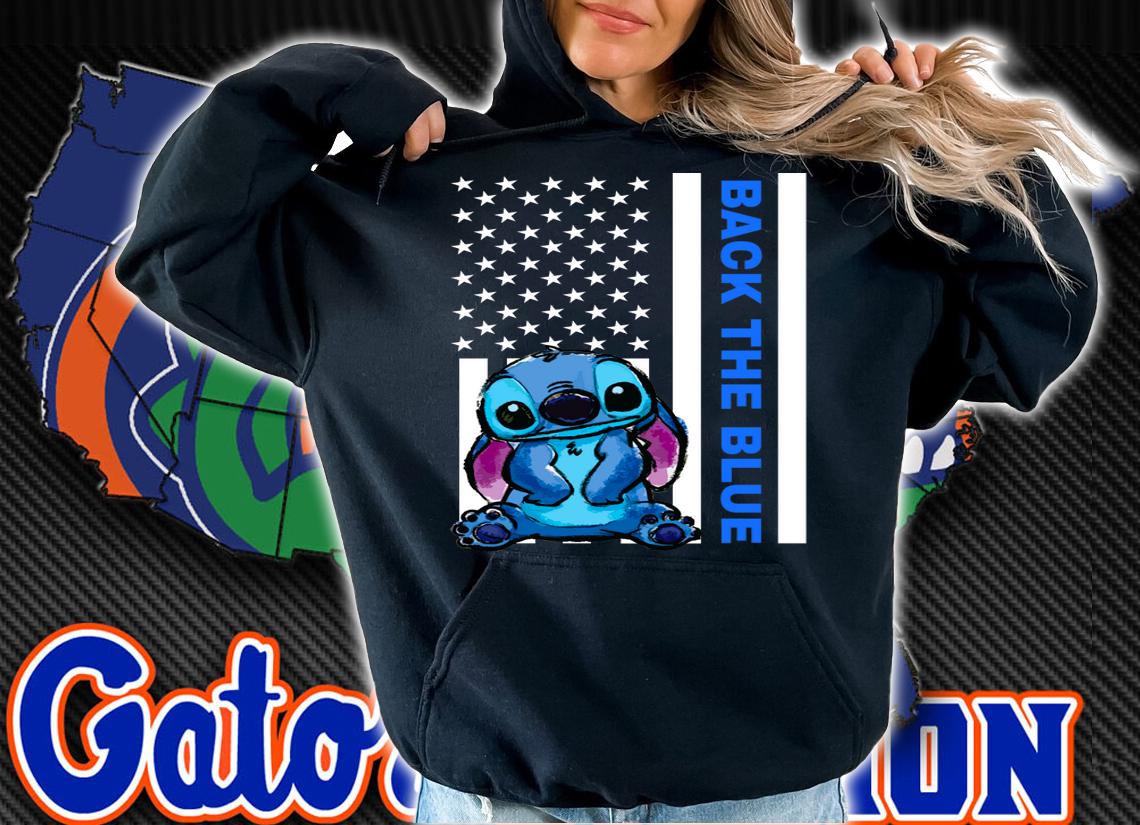 Disney Stitch American Flag Back The Blue Thin Blue Line t-shirt hoodie
