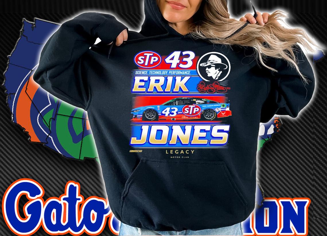Erik Jones STP science technology performance t-shirt hoodie