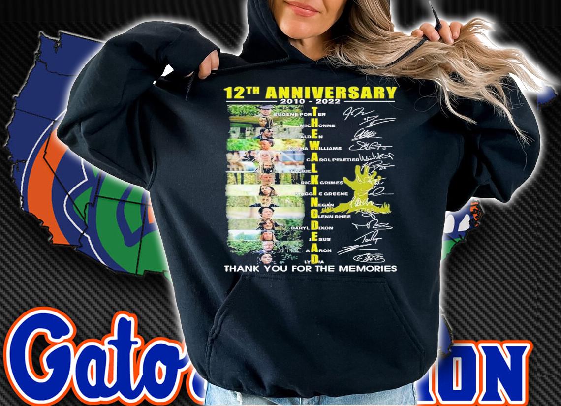 12th anniversary 2010 2022 The Walking Dead thank you for the memories shirt t-shirt hoodie