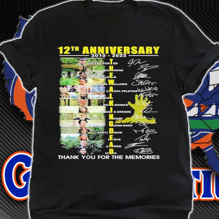 12th anniversary 2010 2022 The Walking Dead thank you for the memories shirt t-shirt shirt