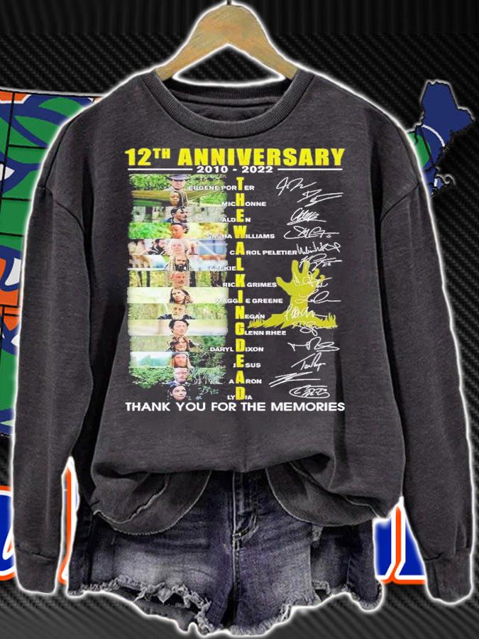 12th anniversary 2010 2022 The Walking Dead thank you for the memories shirt t-shirt sweatshirt