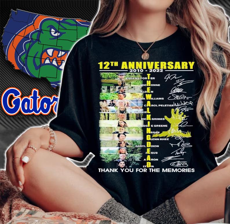 12th anniversary 2010 2022 The Walking Dead thank you for the memories shirt t-shirt woman shirt