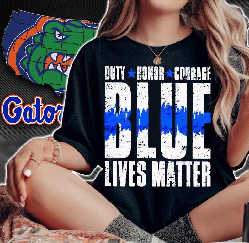Duty honor courage blue lives matter shirt t-shirt woman shirt