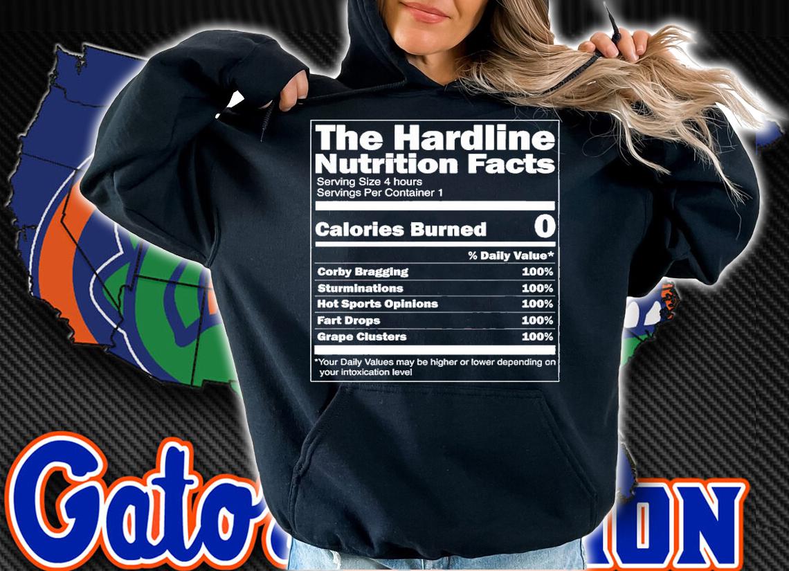 Hardline Nutritional Facts shirt t-shirt hoodie