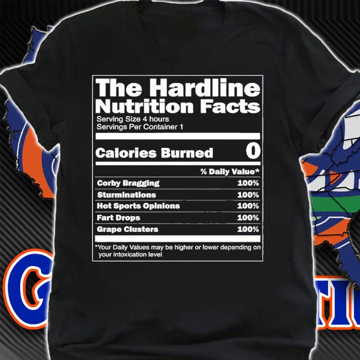 Hardline Nutritional Facts shirt t-shirt shirt