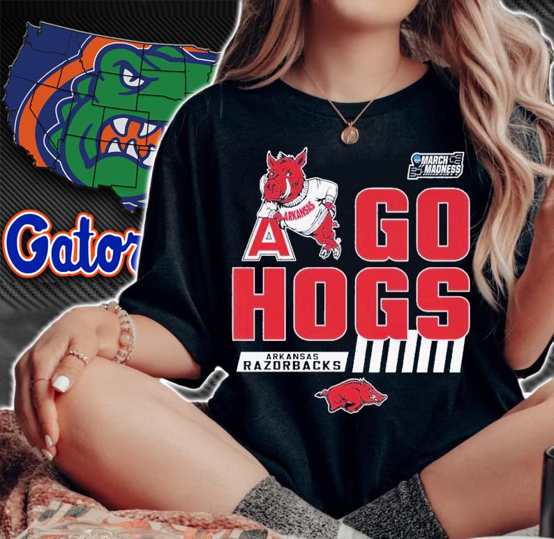 March Madness Go Hogs Arkansas Razorbacks shirt t-shirt woman shirt