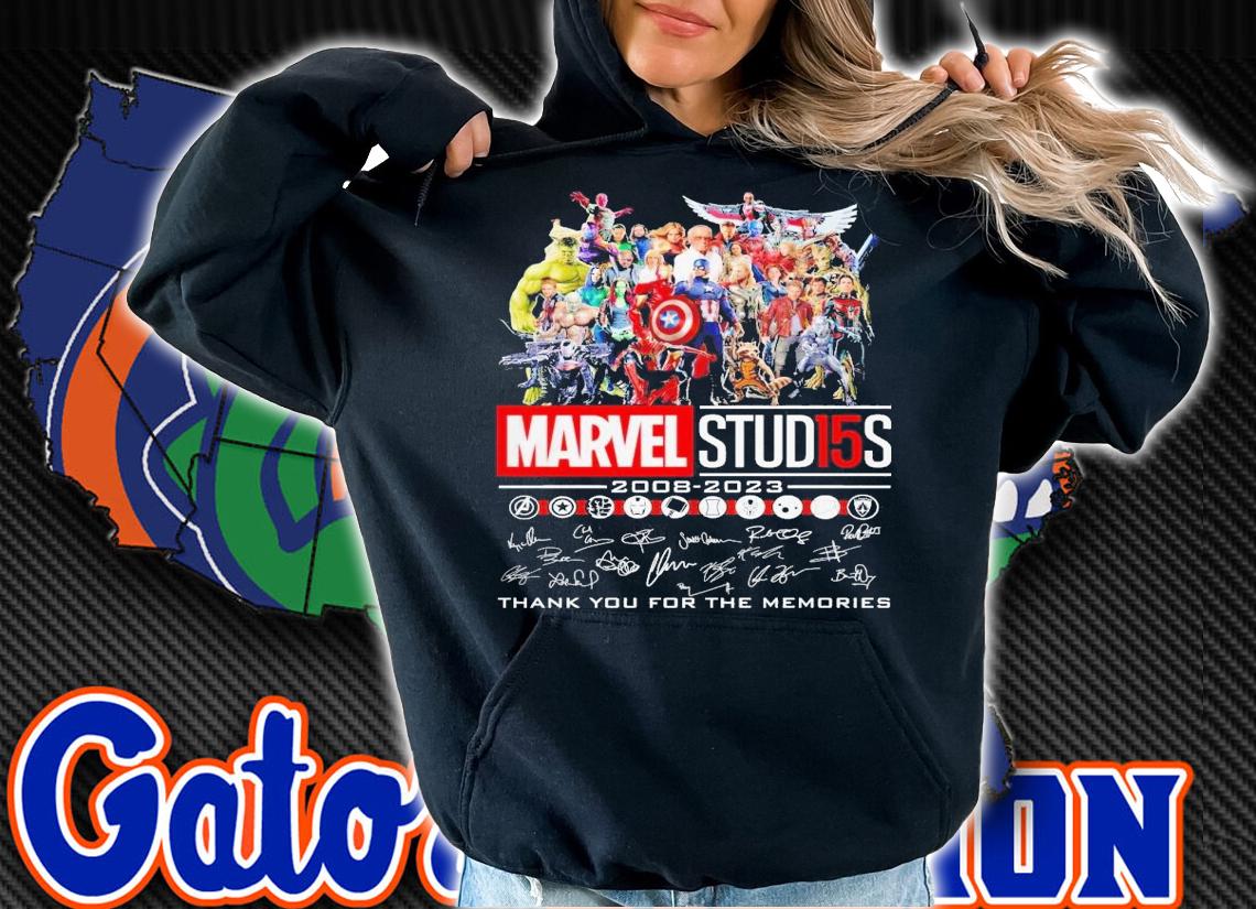 Marvel Studios 2008-2023 thank you for the memories signatures shirt t-shirt hoodie