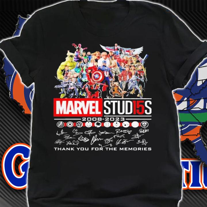 Marvel Studios 2008-2023 thank you for the memories signatures shirt t-shirt shirt