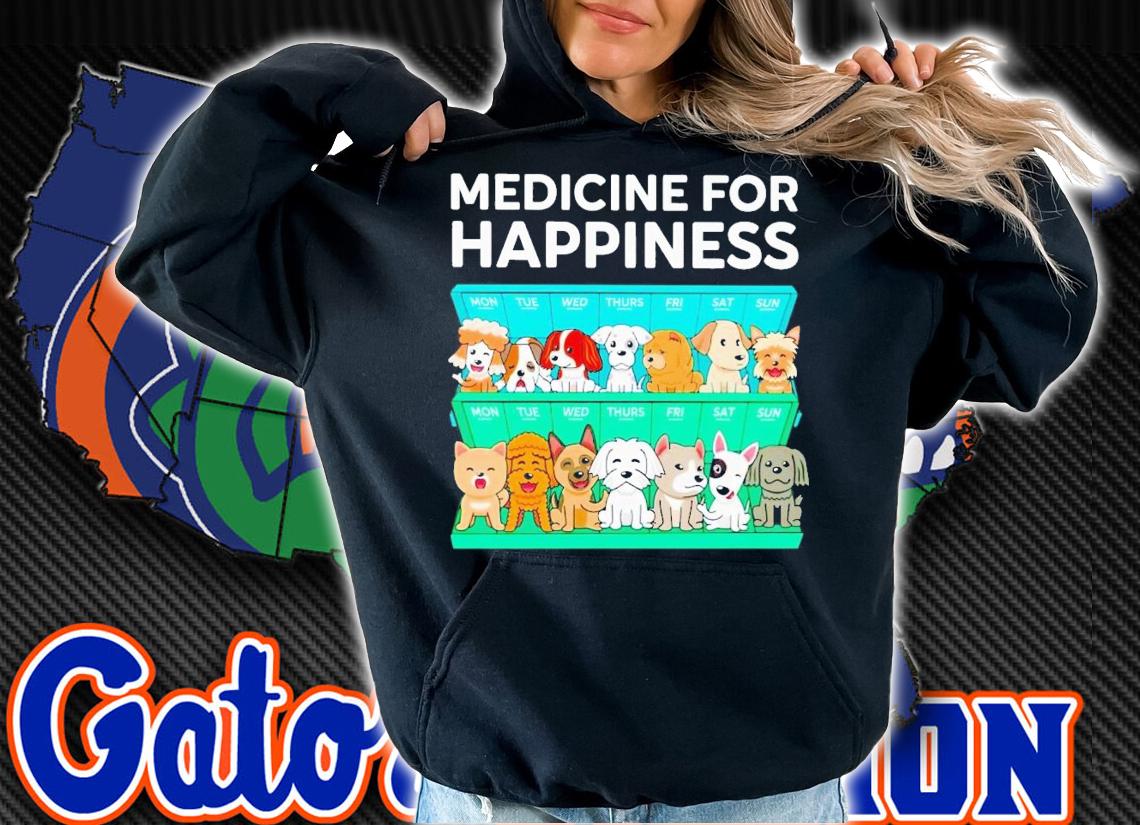 My medicine for happiness called dogs every day shirt t-shirt hoodie