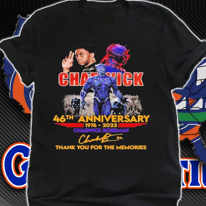 46th anniversary 1975 2022 Chadwick Boseman thank you for the memories shirt t-shirt shirt