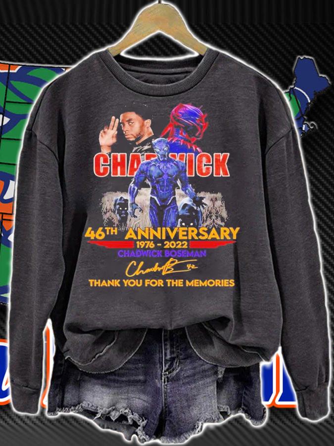 46th anniversary 1975 2022 Chadwick Boseman thank you for the memories shirt t-shirt sweatshirt