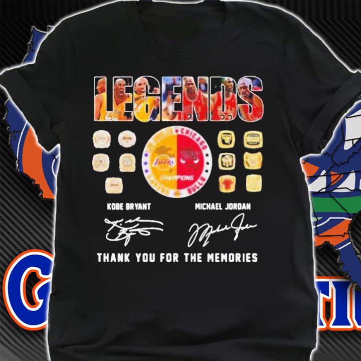 Kobe Bryant Michael Jordan Legends Thank You Signatures 2022 Shirt t-shirt shirt