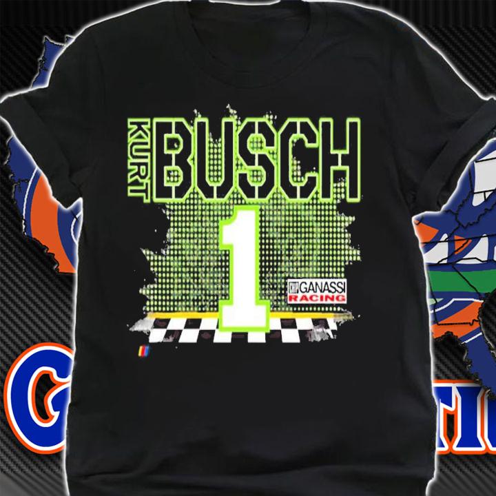 Nascar Kurt Busch Racing Flags T-Shirt t-shirt shirt