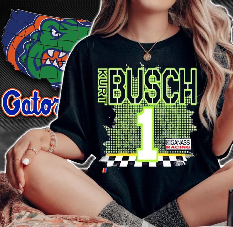 Nascar Kurt Busch Racing Flags T-Shirt t-shirt woman shirt