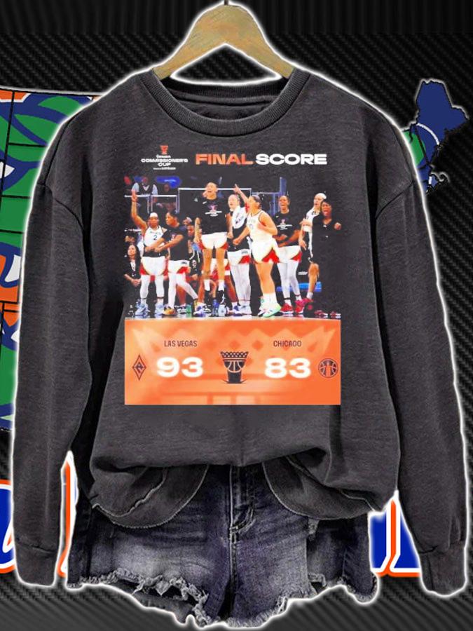 Las Vegas Aces Final Score WNBA Commissioner's Cup Las Vegas 93 Chicago Shirt t-shirt