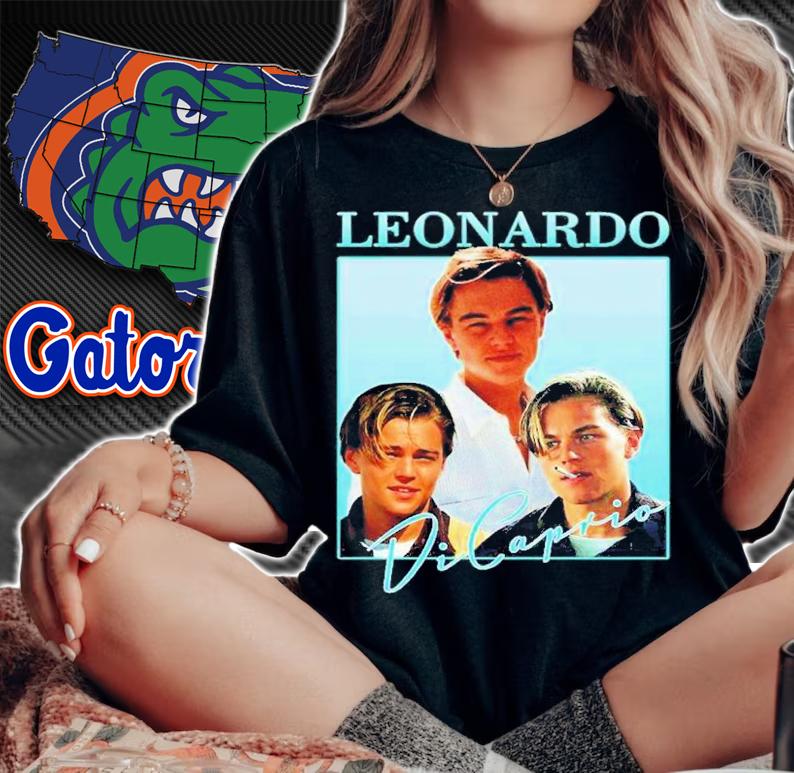 Leonardo DiCaprio Vintage Retro Shirt t-shirt woman shirt