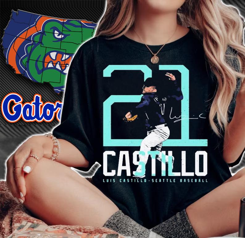 Luis Castillo Seattle Bold Number shirt t-shirt