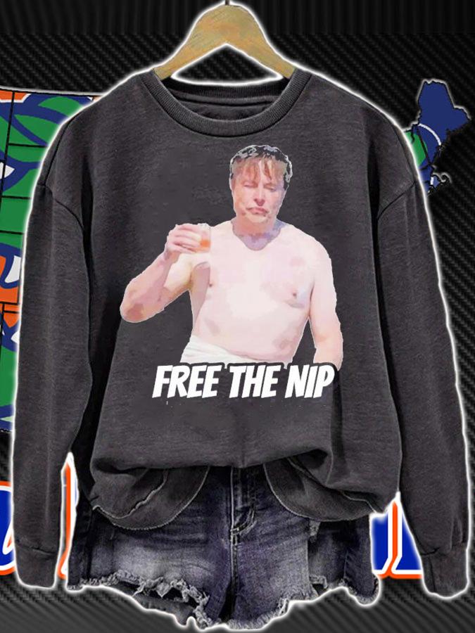 Meme Free The Nip Elon Musk T-Shirt t-shirt sweatshirt