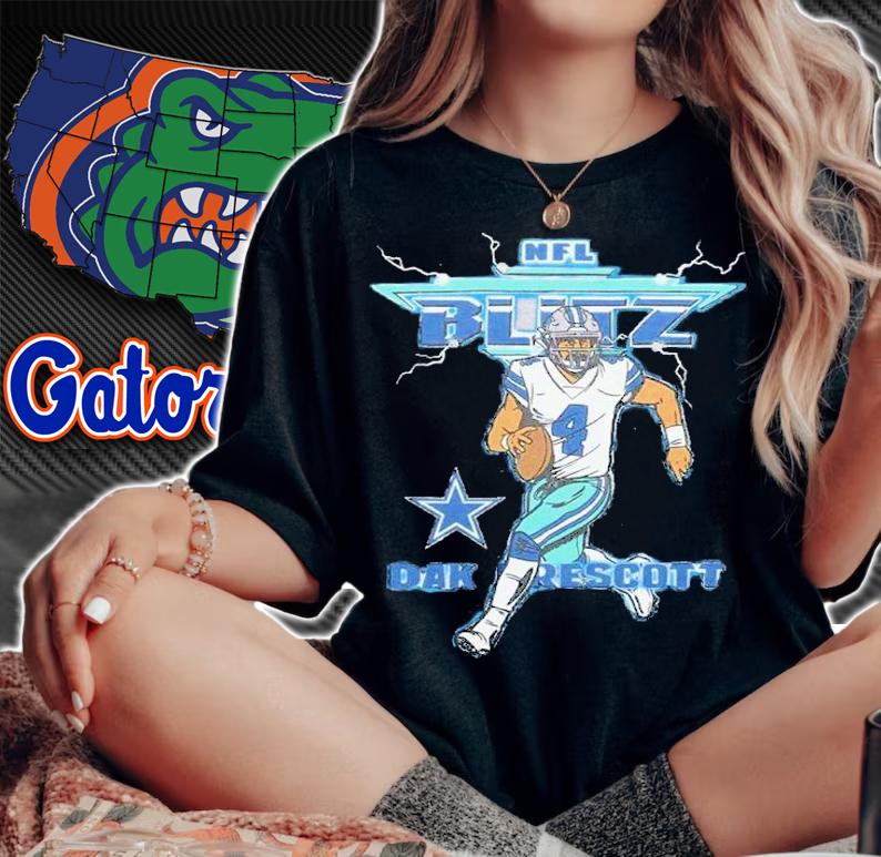 NFL Blitz Cowboys Dak Prescott shirt t-shirt woman shirt