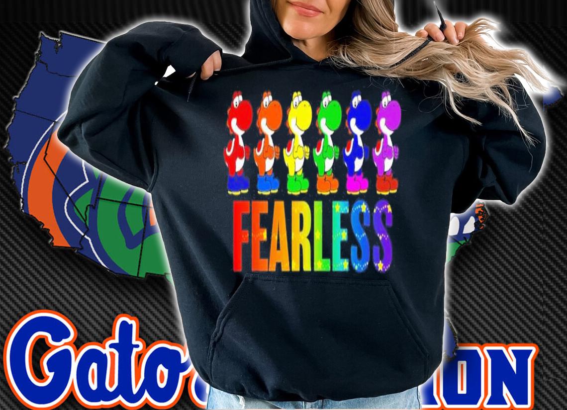Nintendo Yoshi Fearless Rainbow shirt t-shirt hoodie