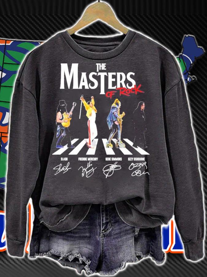 The Masters of Rock Abbey Road Slash Freddie Mercury Gene Simmons Ozzy Osbourne signatures shirt t-shirt sweatshirt