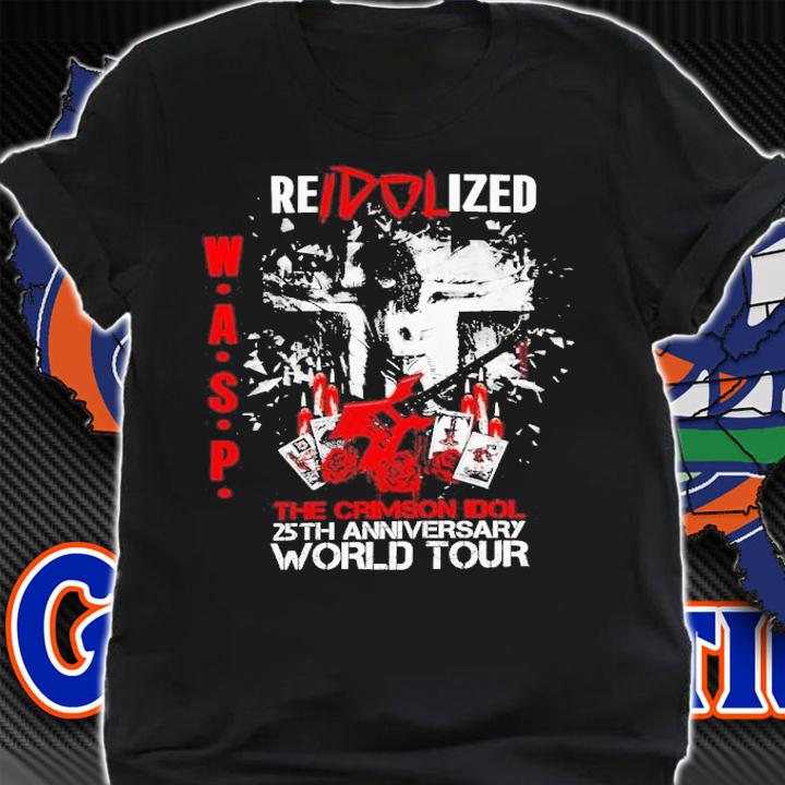 Wasp Reidolized The Crimson Idol 25th Anniversary Velveteen Plush Blanket Shirt t-shirt shirt