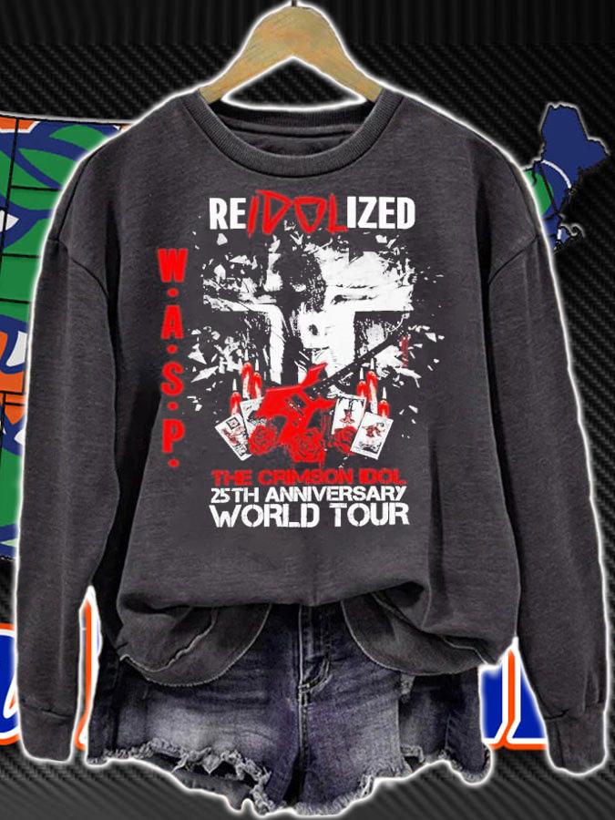 Wasp Reidolized The Crimson Idol 25th Anniversary Velveteen Plush Blanket Shirt t-shirt sweatshirt