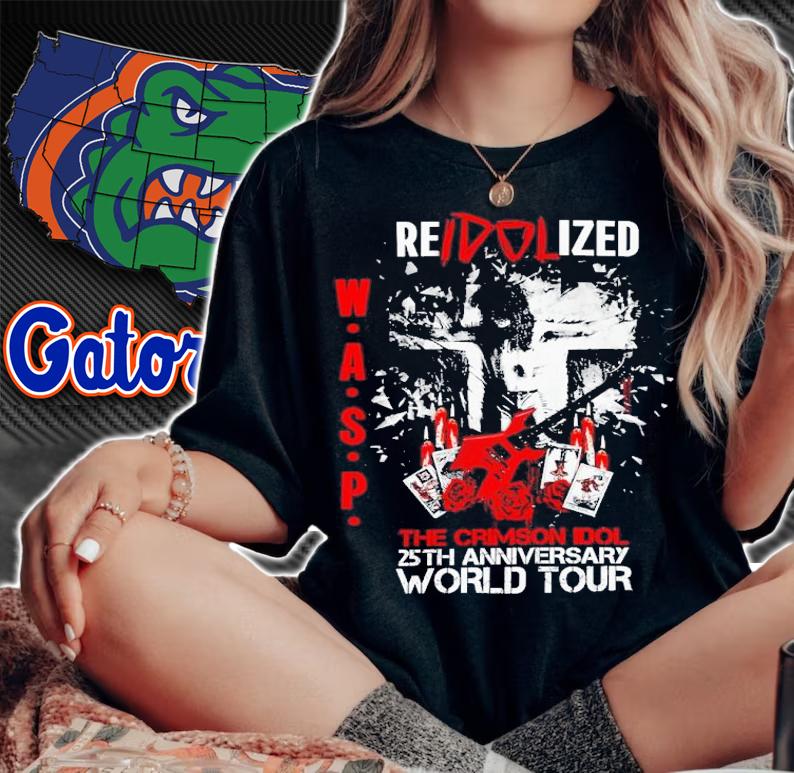 Wasp Reidolized The Crimson Idol 25th Anniversary Velveteen Plush Blanket Shirt t-shirt woman shirt