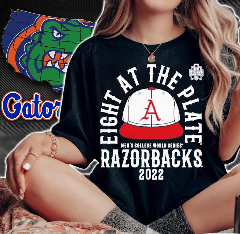 Fight At The Plate Men's College World Arkansas Razorbacks Rebels 2022 Shirt t-shirt