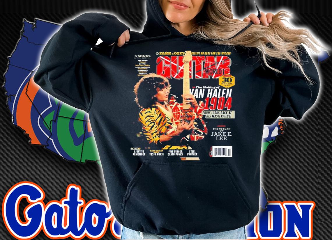 Guitar Van World Eddie Van Halen Magazine T-Shirt t-shirt hoodie