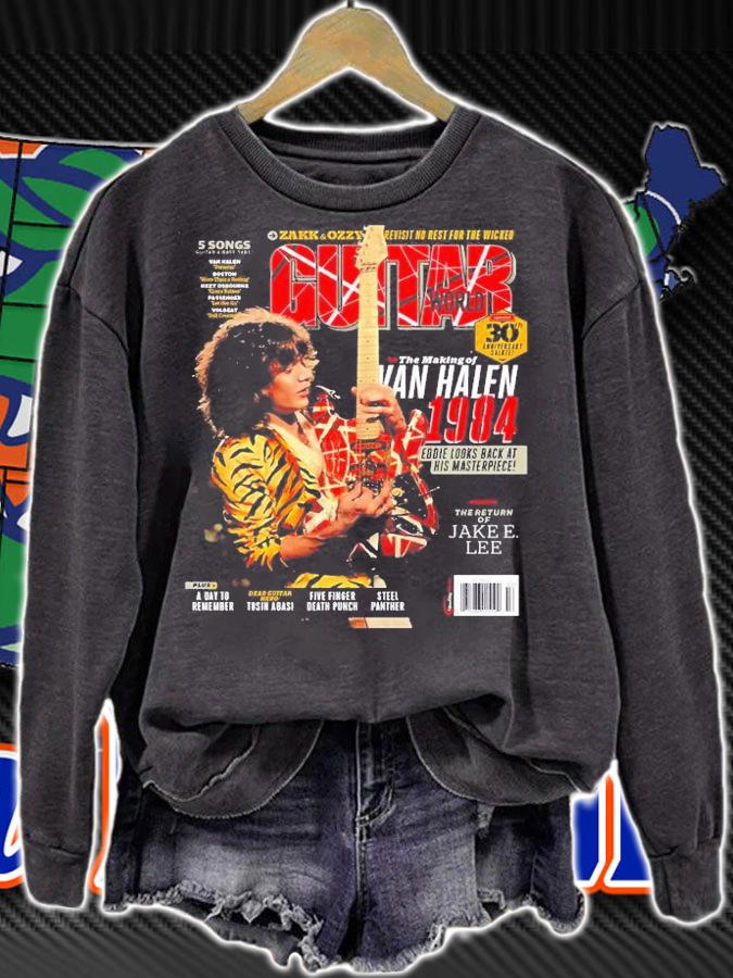 Guitar Van World Eddie Van Halen Magazine T-Shirt t-shirt sweatshirt