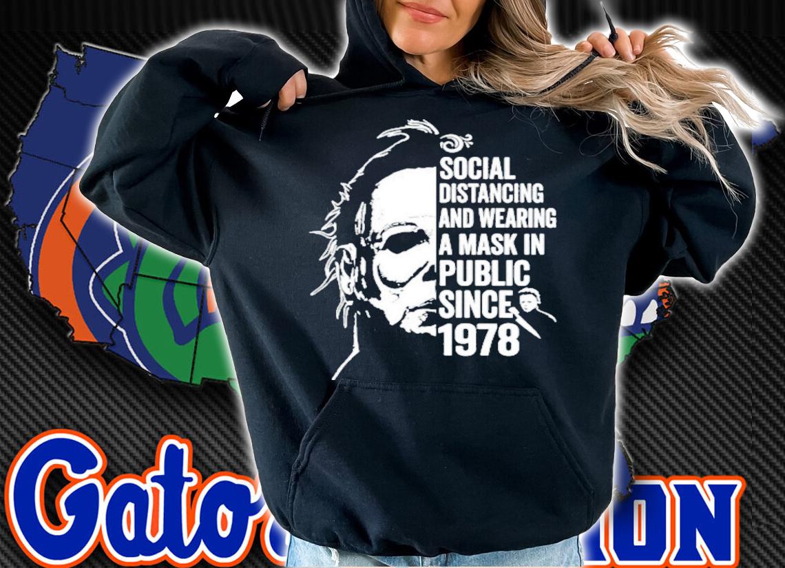 Halloween Movie Michael Myers Social Distancing T-Shirt t-shirt hoodie