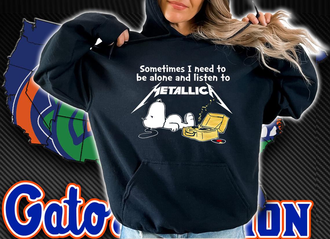 Snoopy Sometimes I Need To Be Alone And Listen Metallica t-shirt hoodie