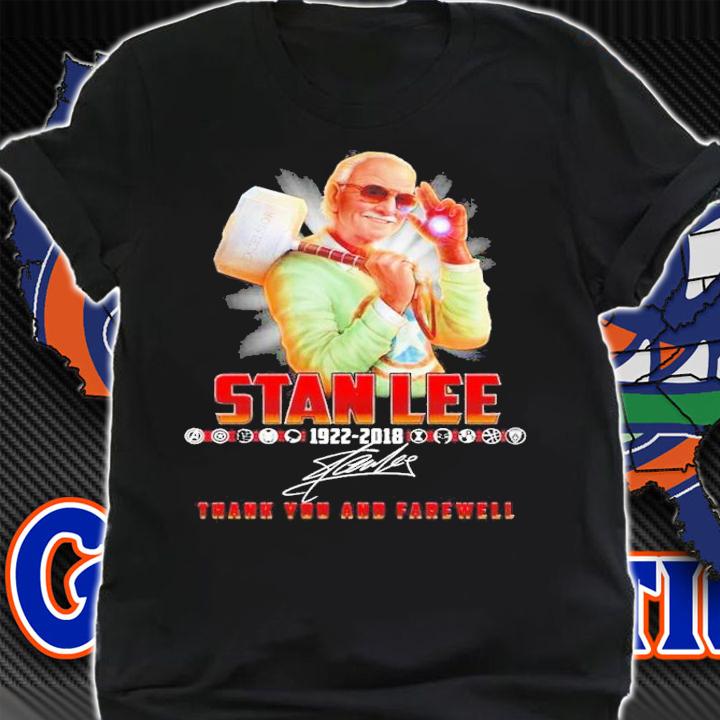 Stan Lee 1922 2018 thank you and farewell signature shirt t-shirt