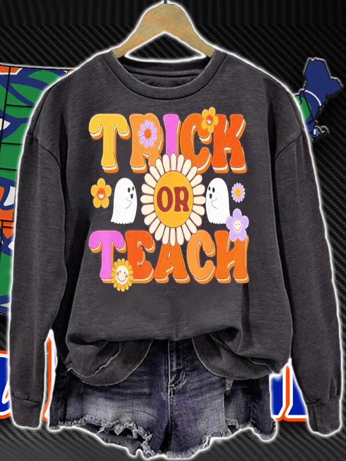 Teacher Halloween Trick Or Teach Ghost Teacher Halloween Shirt t-shirt