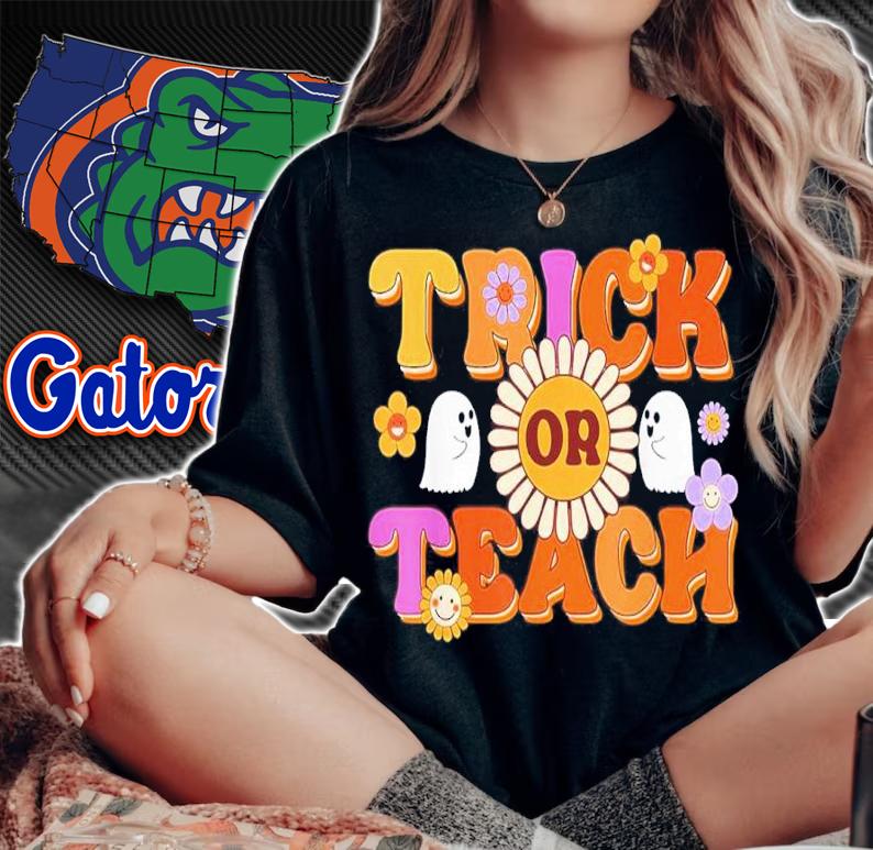 Teacher Halloween Trick Or Teach Ghost Teacher Halloween Shirt t-shirt