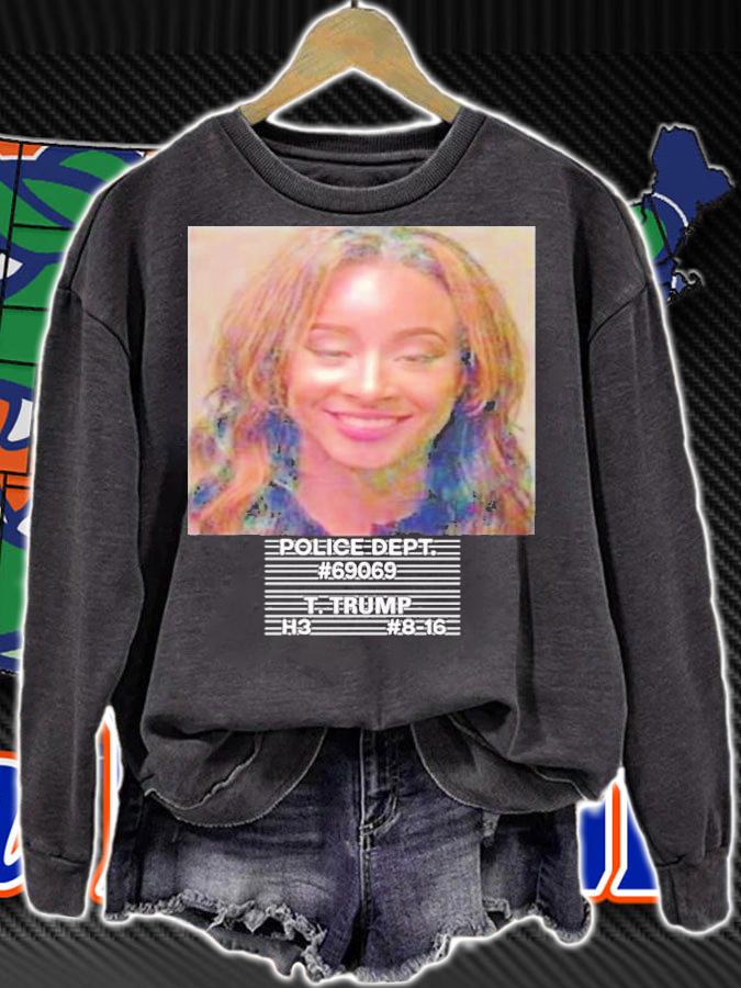Teanna Trump Mug Shot Straw Hat Rios Straw Hat Rios Police Dept 69069 T Trump H3 18 16 T-Shirt t-shirt sweatshirt