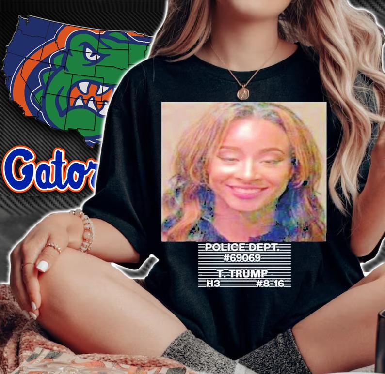 Teanna Trump Mug Shot Straw Hat Rios Straw Hat Rios Police Dept 69069 T Trump H3 18 16 T-Shirt t-shirt woman shirt