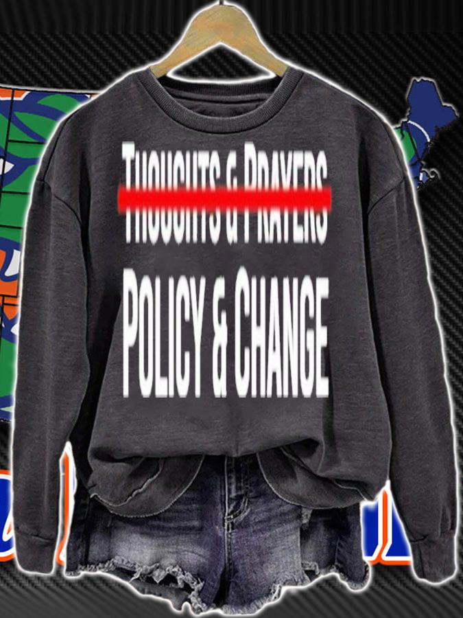 Thoughts And Prayers Policy And Change Meena Bewtra Shirt t-shirt