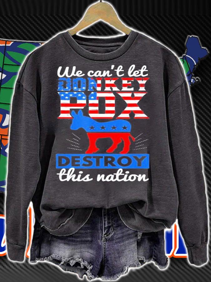 We Cant Let Donkey Pox Destroy This Nation Trump 2024 T-Shirt t-shirt