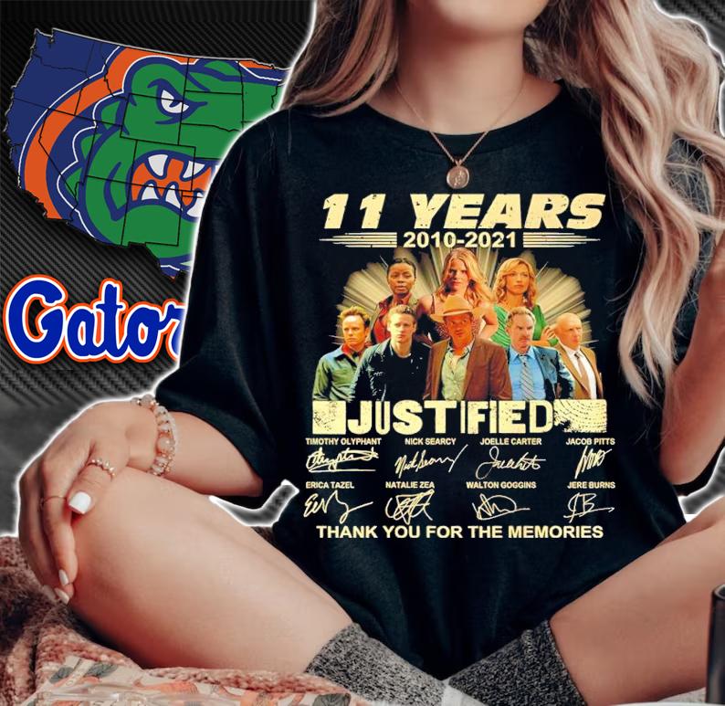 11 Years 2010-2021 Justified Signatures Thank You For The Memories Shirt t-shirt