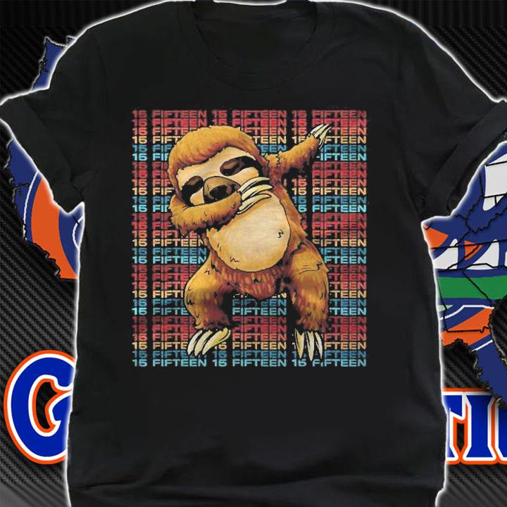 15 Years Old Sloth Dabbing 15Th Birthday Sloth Party Shirt t-shirt shirt
