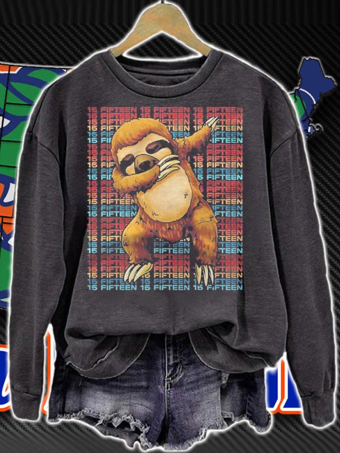 15 Years Old Sloth Dabbing 15Th Birthday Sloth Party Shirt t-shirt sweatshirt